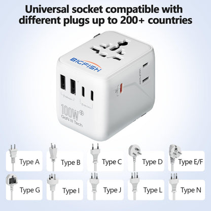 Bigfish Universal Travel Adapter, Travel Plug Adapter Worldwide