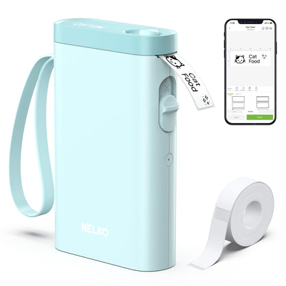 Nelko Label Maker P21 Portable Bluetooth Sticker Printer with Tape, White