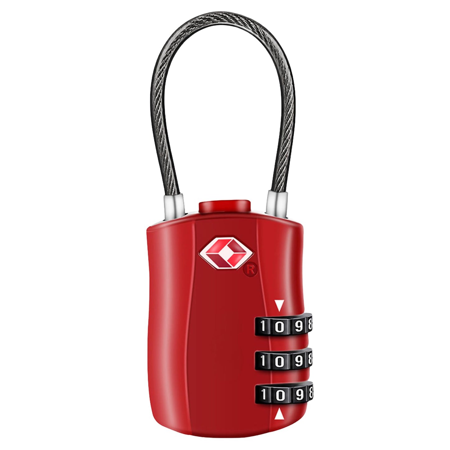 Diyife TSA Approved Luggage Locks with Flexible Steel Cable, Easy to Set up