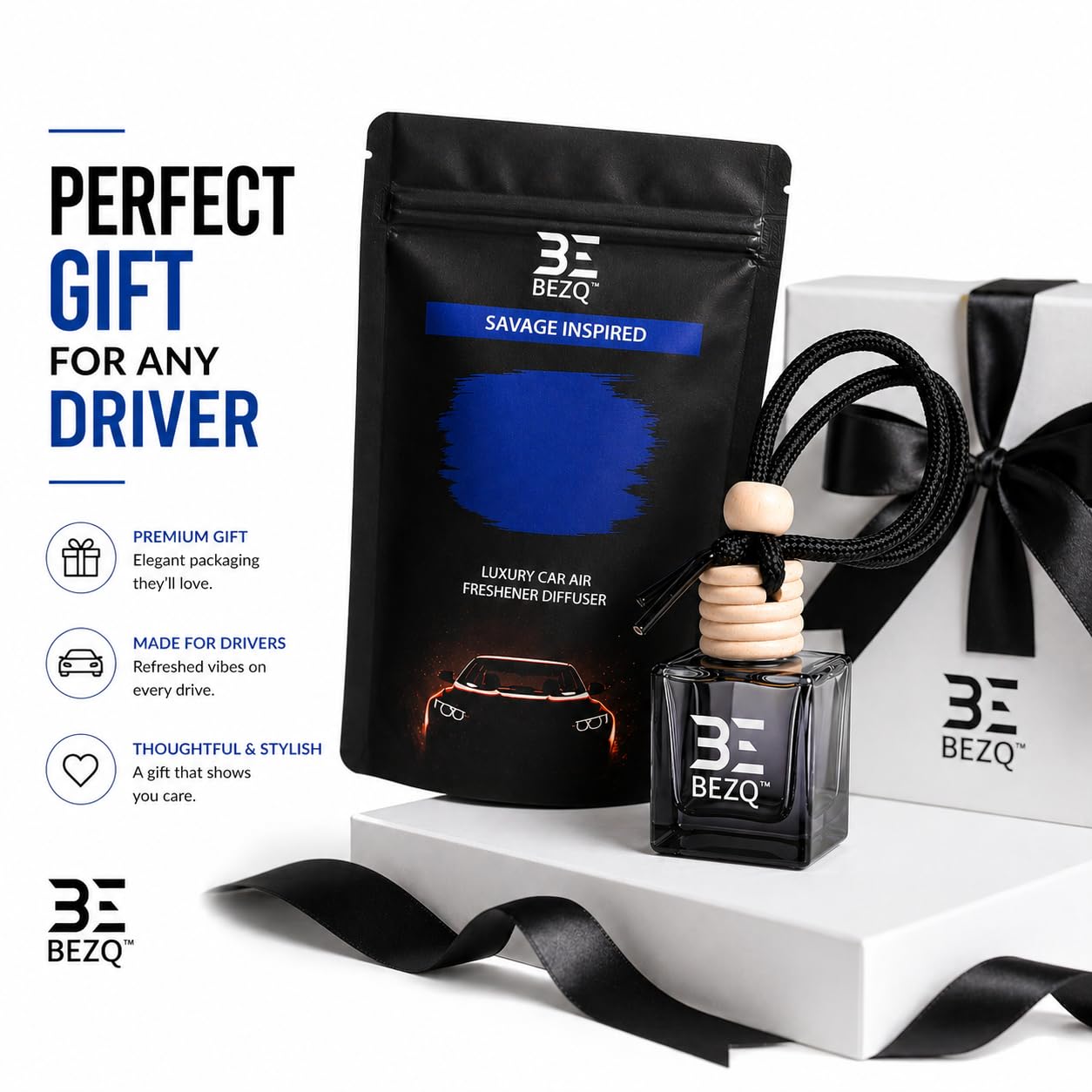 SAVAGE Car Fragrances Inspired Car Air Freshener for Men Diffuser Scent Luxury Ornament Long Lasting (SAVAG INSPIRED) BEZQ