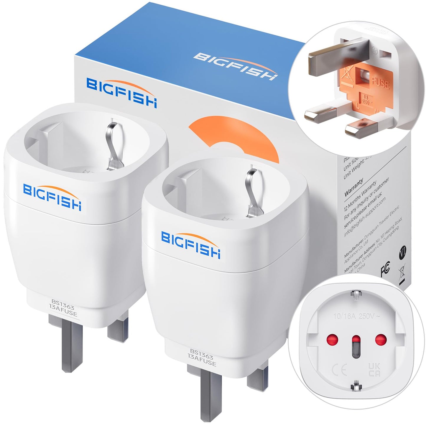 Bigfish Universal Travel Adapter, Travel Plug Adapter Worldwide