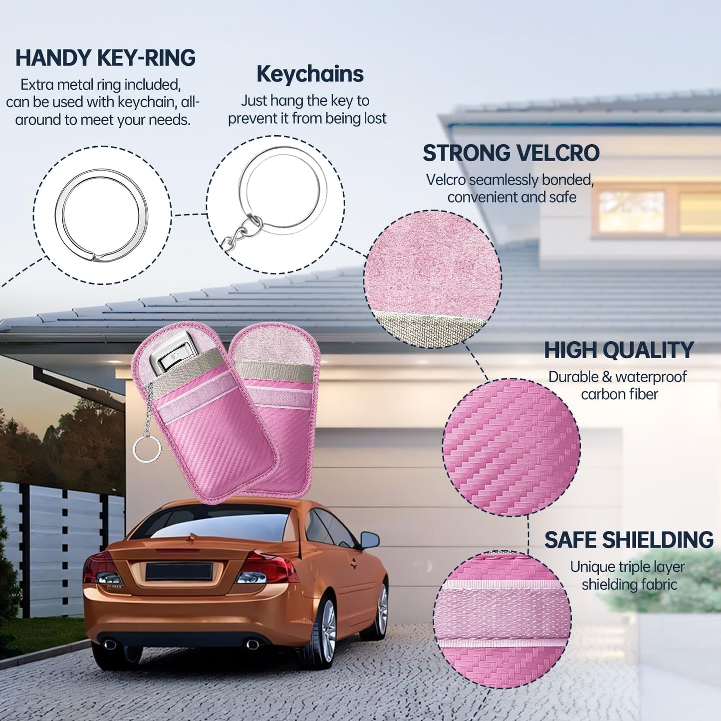 caslord 2 Pack Faraday Pouch for Car Keys