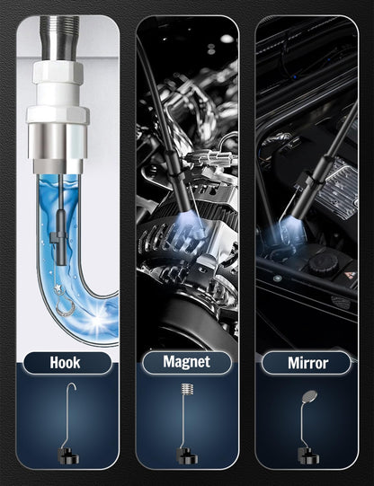 1920P HD Endoscope Inspection Camera, 32.8ft Semi-Rigid Camera