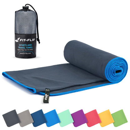Fit-Flip Microfibre Towel - Compact, Ultra lightweight & Quick dry