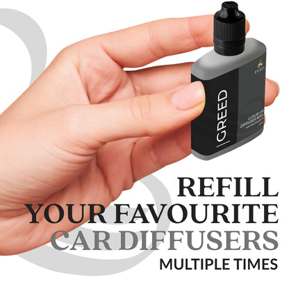 Creed Car Air Freshener for Men | Aventos Perfume Inspired Car Fragrances | Strong Freshener with Odor Eliminator Technology | Automotive Air Freshener | Greed Scent by Perfa