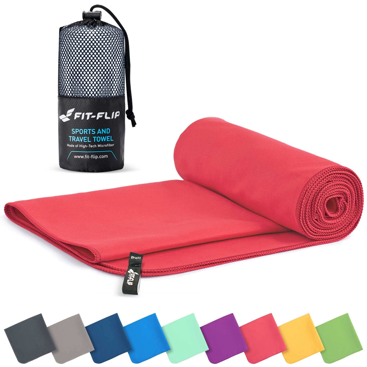 Fit-Flip Microfibre Towel - Compact, Ultra lightweight & Quick dry