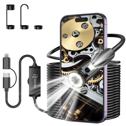 1920P HD Endoscope Inspection Camera, 32.8ft Semi-Rigid Camera