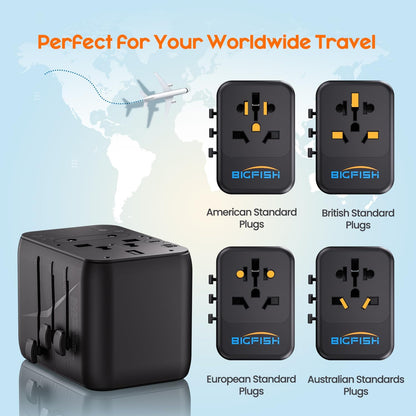 Bigfish Universal Travel Adapter, Travel Plug Adapter Worldwide