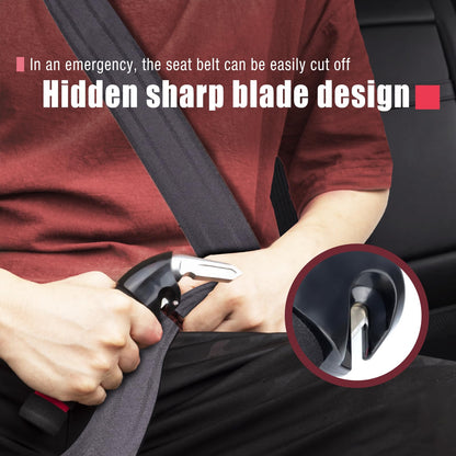 KOUNATSURI Car Door Handle for Elderly Car Assist Support Handle Multifunction Car Door Latch Bar for Seniors and Handicapped Blue and Red