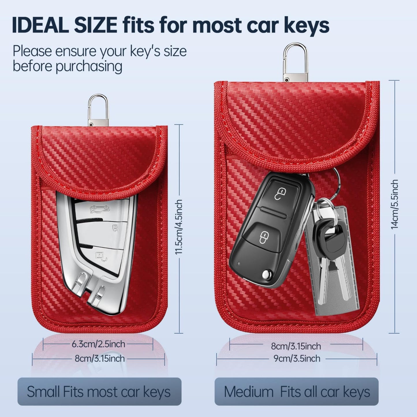 caslord 2 Pack Faraday Pouch for Car Keys