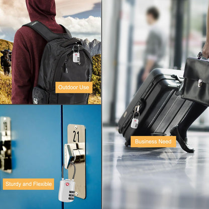 Diyife TSA Approved Luggage Locks with Flexible Steel Cable, Easy to Set up
