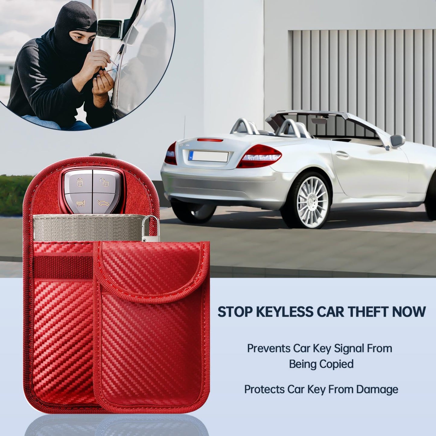 caslord 2 Pack Faraday Pouch for Car Keys