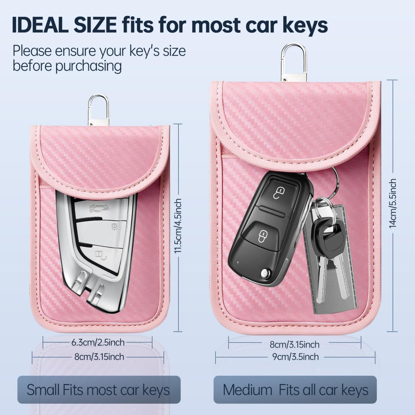 caslord 2 Pack Faraday Pouch for Car Keys