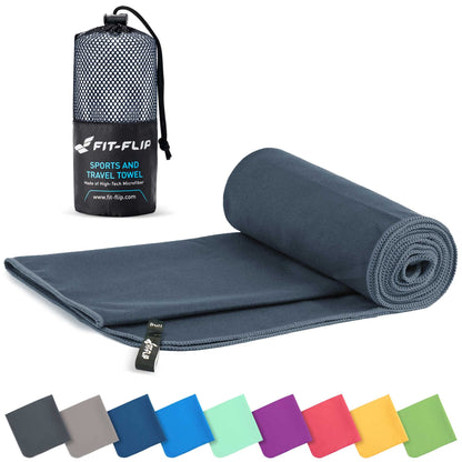 Fit-Flip Microfibre Towel - Compact, Ultra lightweight & Quick dry