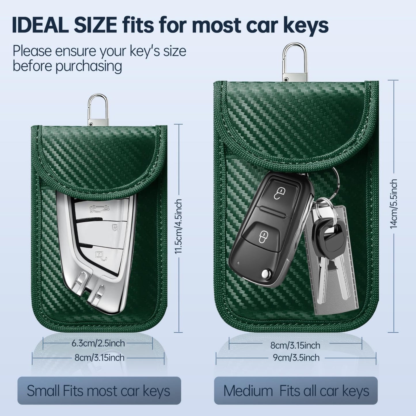caslord 2 Pack Faraday Pouch for Car Keys