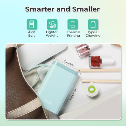 Nelko Label Maker P21 Portable Bluetooth Sticker Printer with Tape, White