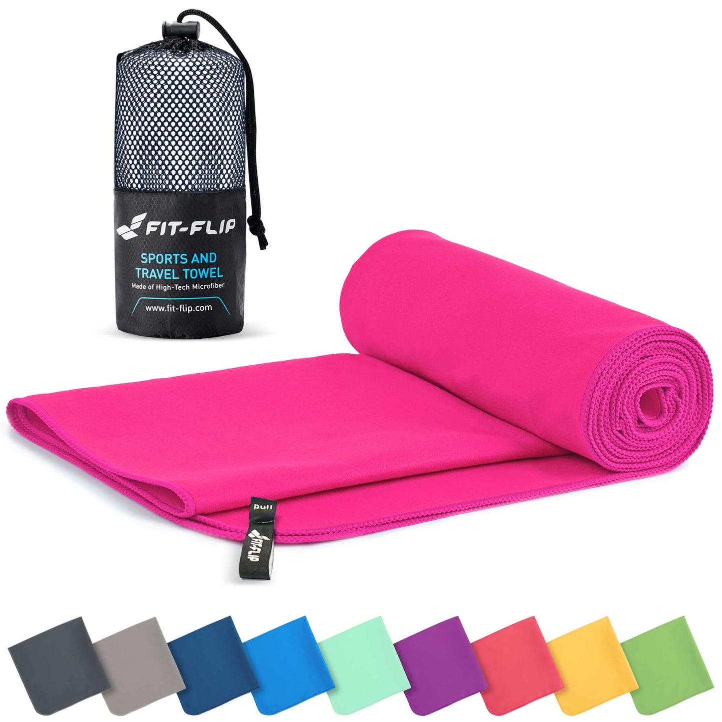 Fit-Flip Microfibre Towel - Compact, Ultra lightweight & Quick dry