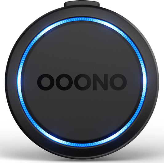 OOONO Co-Driver NO2 - next gen. traffic safety alarm - warns of speed cameras and road hazards - rechargeable - LED indicator - CarPlay & Android Auto compatible