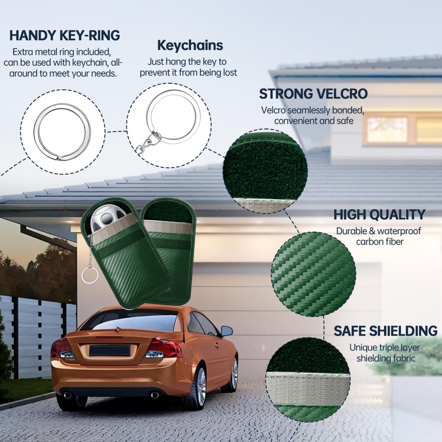 caslord 2 Pack Faraday Pouch for Car Keys