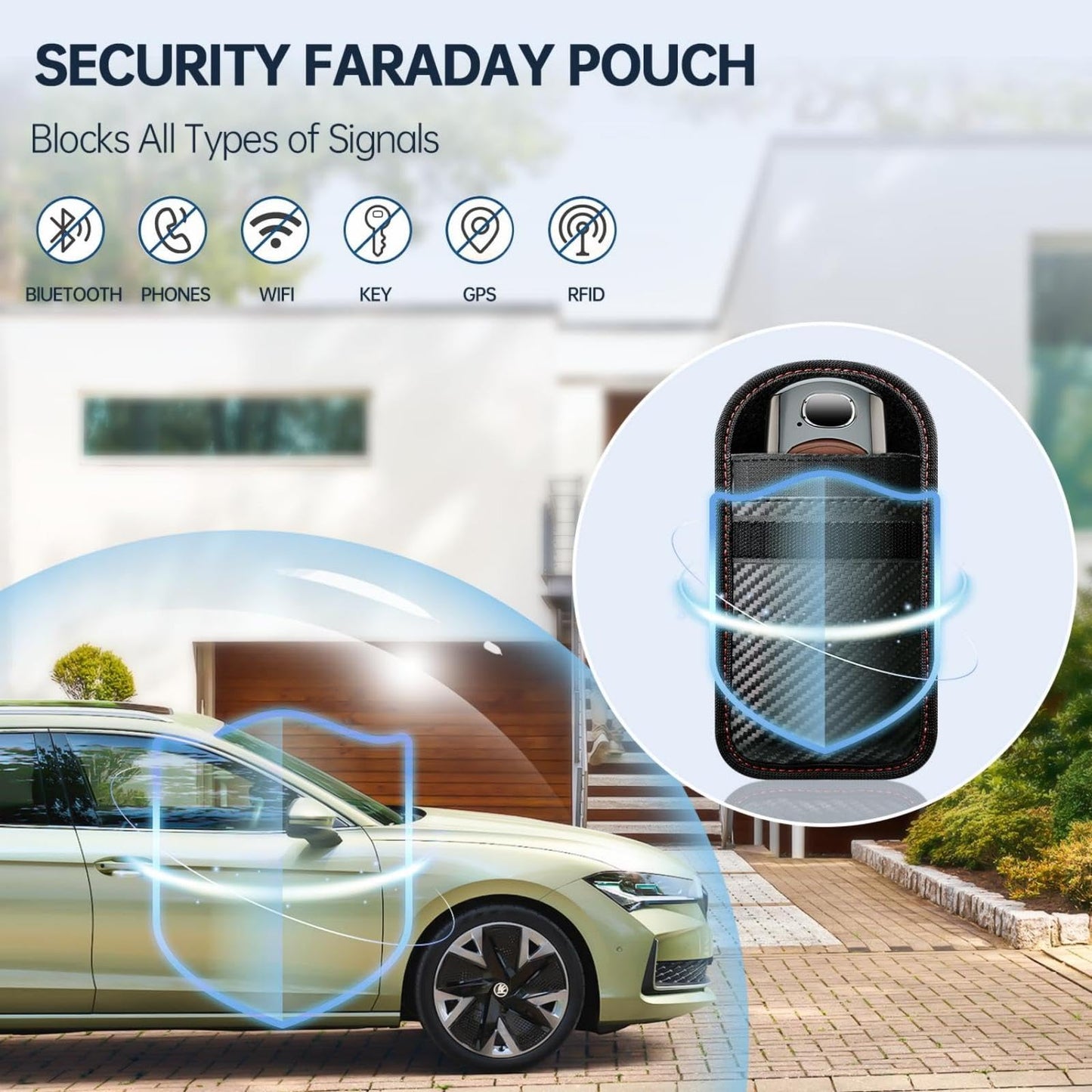 caslord 2 Pack Faraday Pouch for Car Keys