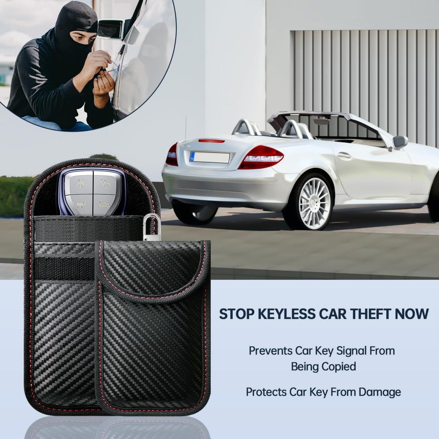 caslord 2 Pack Faraday Pouch for Car Keys