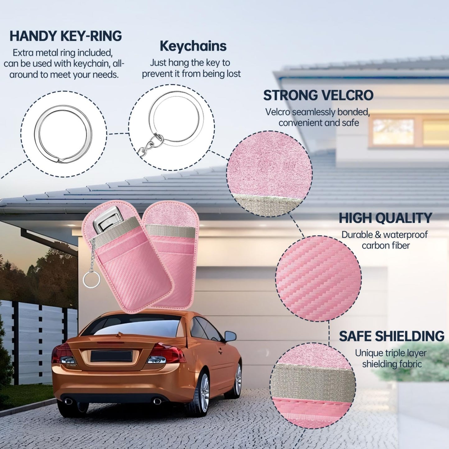 caslord 2 Pack Faraday Pouch for Car Keys