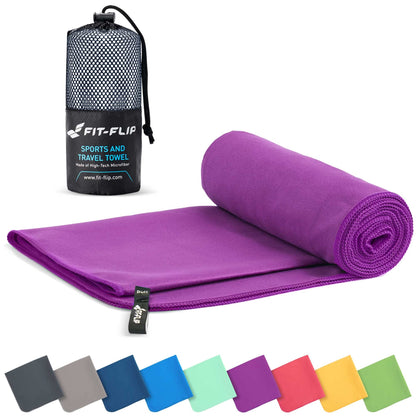 Fit-Flip Microfibre Towel - Compact, Ultra lightweight & Quick dry