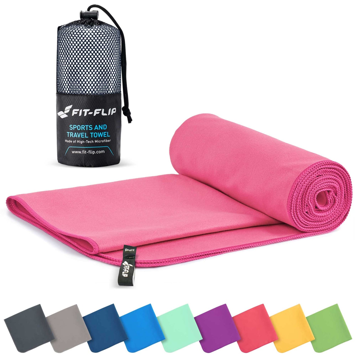 Fit-Flip Microfibre Towel - Compact, Ultra lightweight & Quick dry