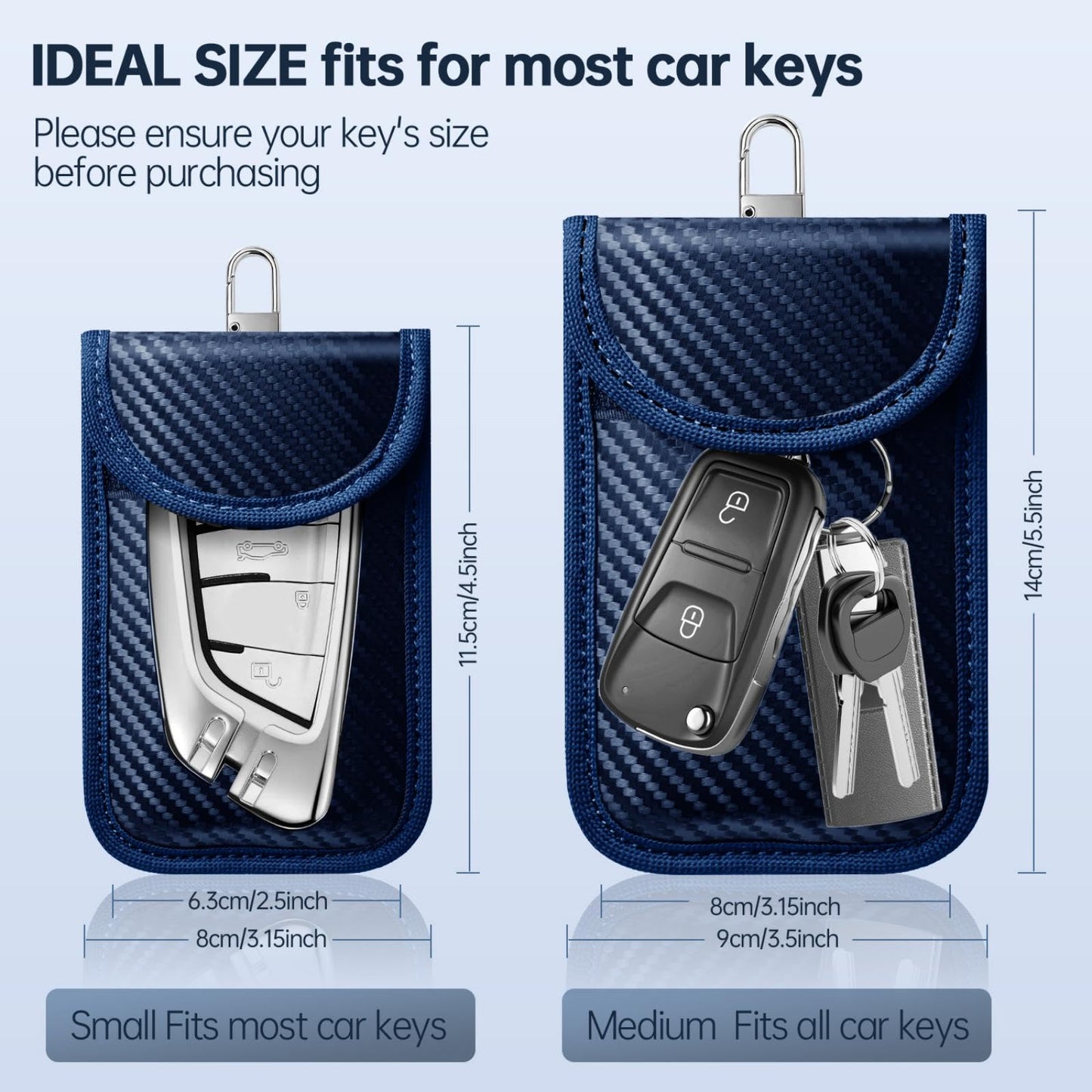caslord 2 Pack Faraday Pouch for Car Keys