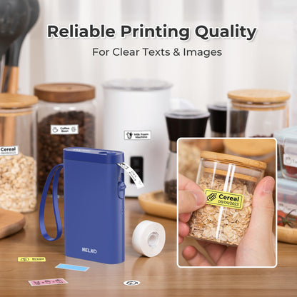 Nelko Label Maker P21 Portable Bluetooth Sticker Printer with Tape, White