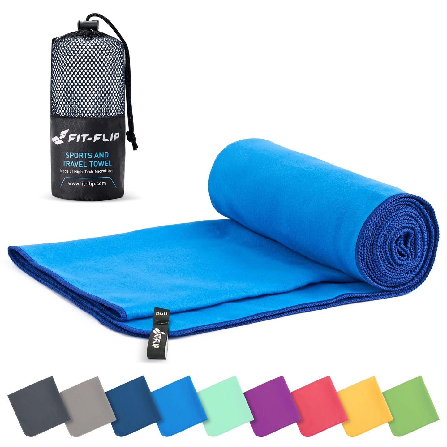 Fit-Flip Microfibre Towel - Compact, Ultra lightweight & Quick dry