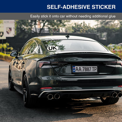 ARVO UK Car Stickers – 2 Oval + 4 Number Plate Stickers | Waterproof & EU Travel Approved