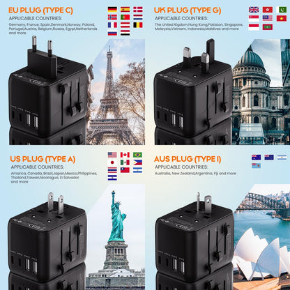 Bigfish Universal Travel Adapter, Travel Plug Adapter Worldwide