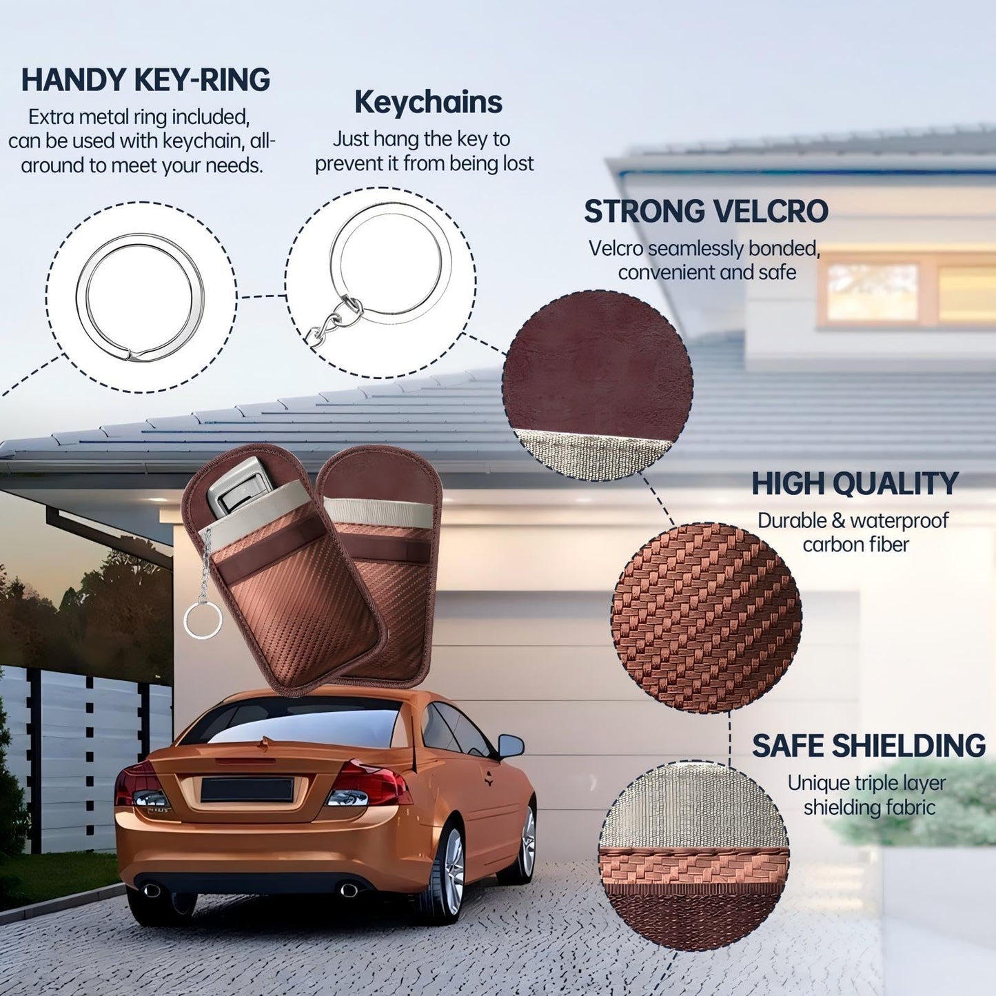 caslord 2 Pack Faraday Pouch for Car Keys