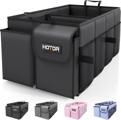 HOTOR Car Boot Oganiser - Auto Trunk Organizer Collapsible 2 Compartments
