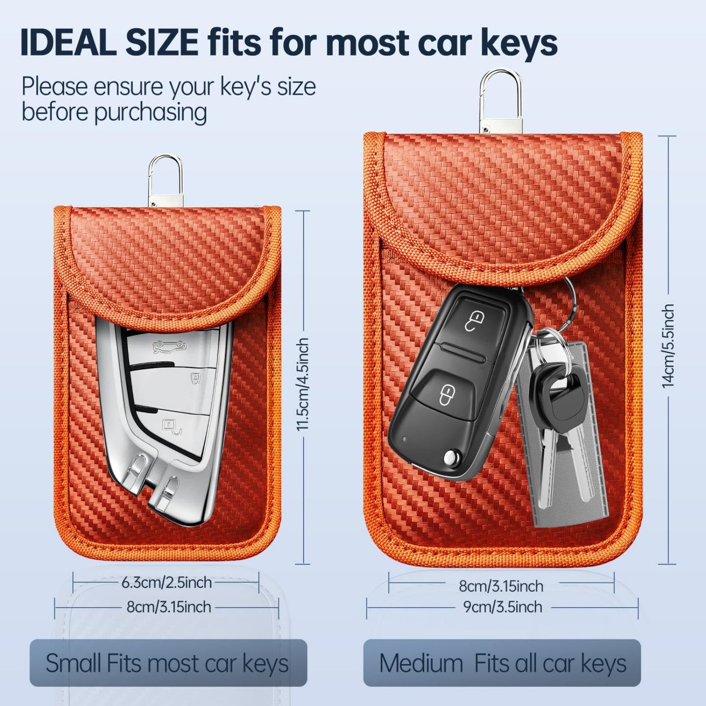 caslord 2 Pack Faraday Pouch for Car Keys