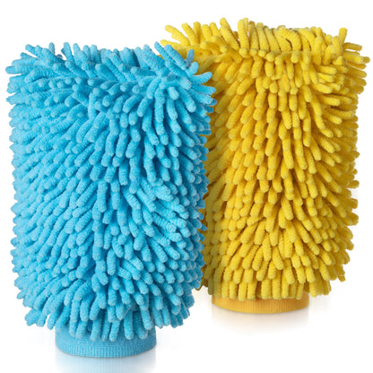 MR.SIGA Microfiber Car Wash Mitt, Chenille Wash Mitt for Car Washing