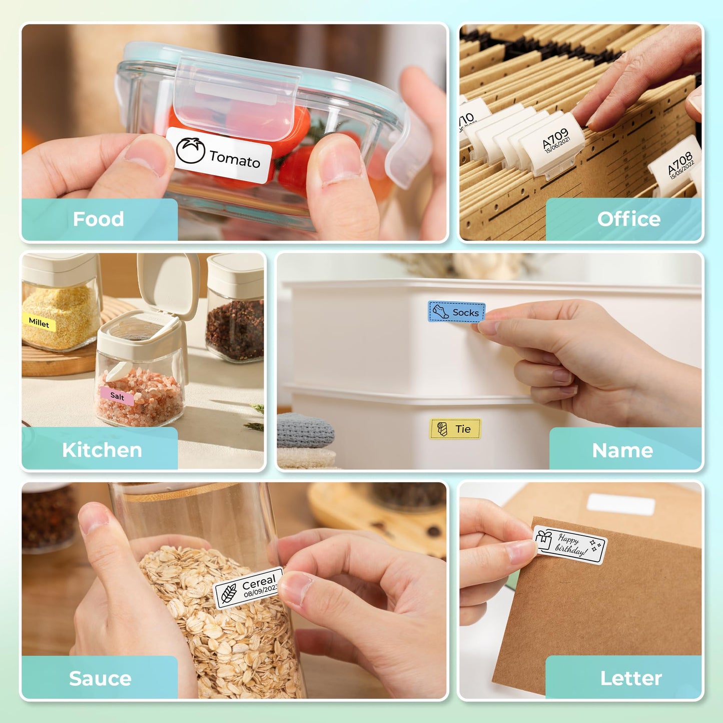 Nelko Label Maker P21 Portable Bluetooth Sticker Printer with Tape, White