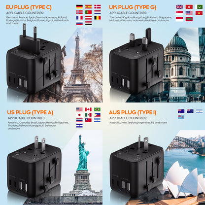 Bigfish Universal Travel Adapter, Travel Plug Adapter Worldwide