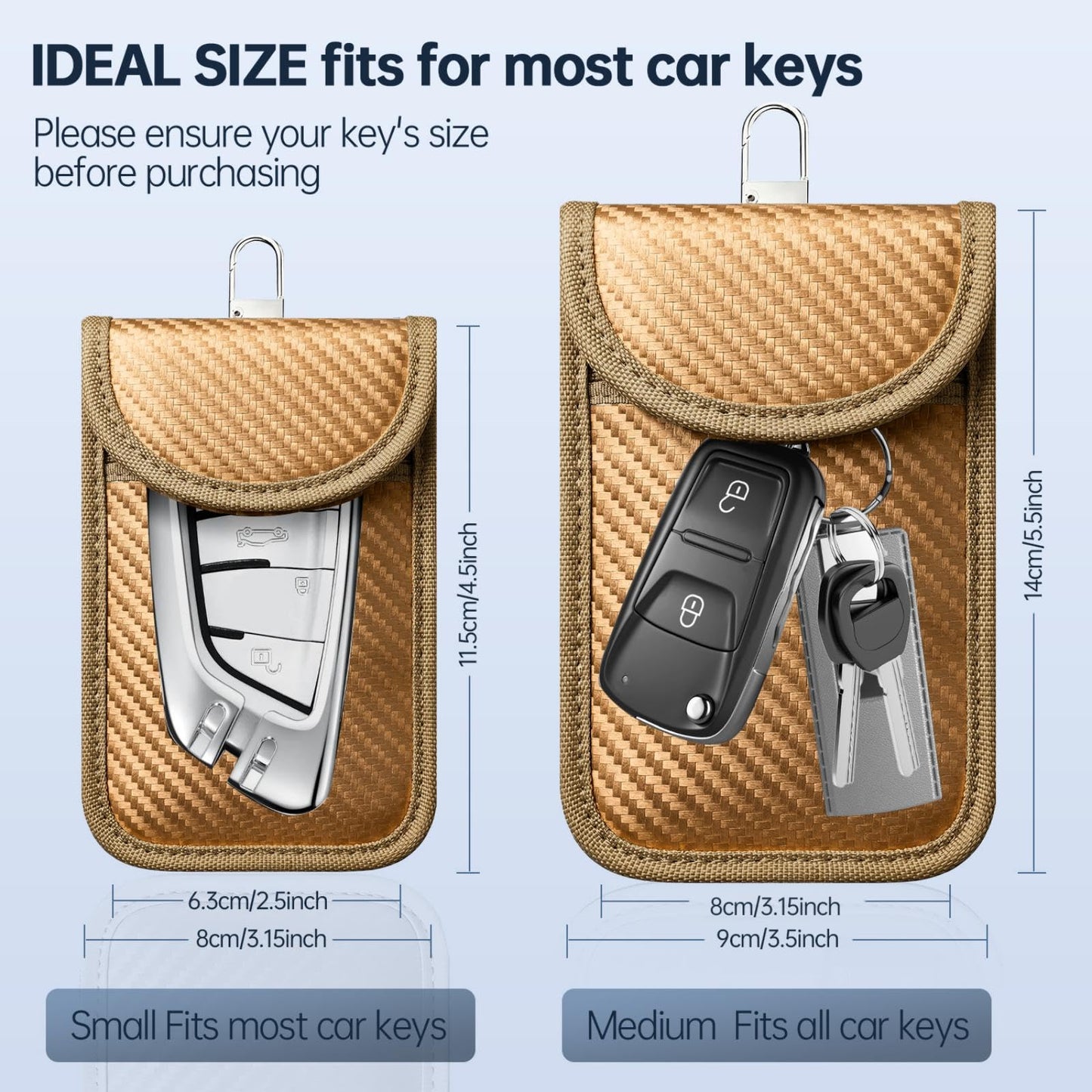 caslord 2 Pack Faraday Pouch for Car Keys