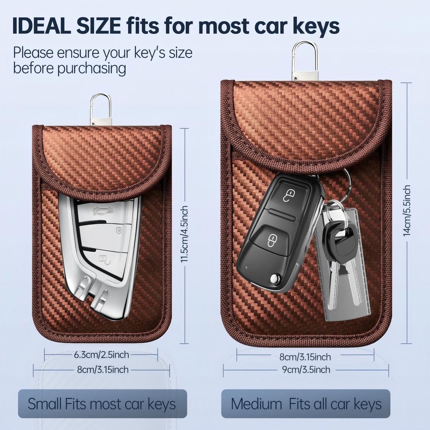 caslord 2 Pack Faraday Pouch for Car Keys