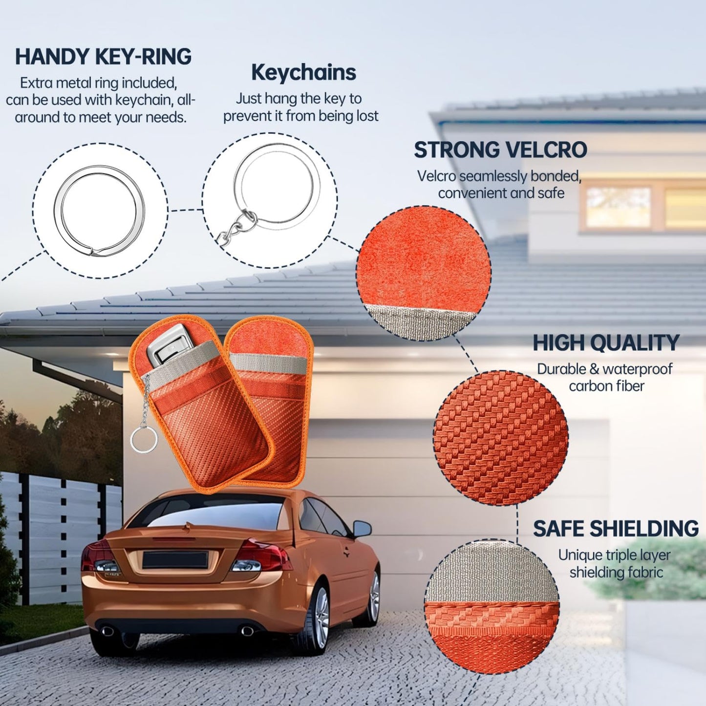 caslord 2 Pack Faraday Pouch for Car Keys