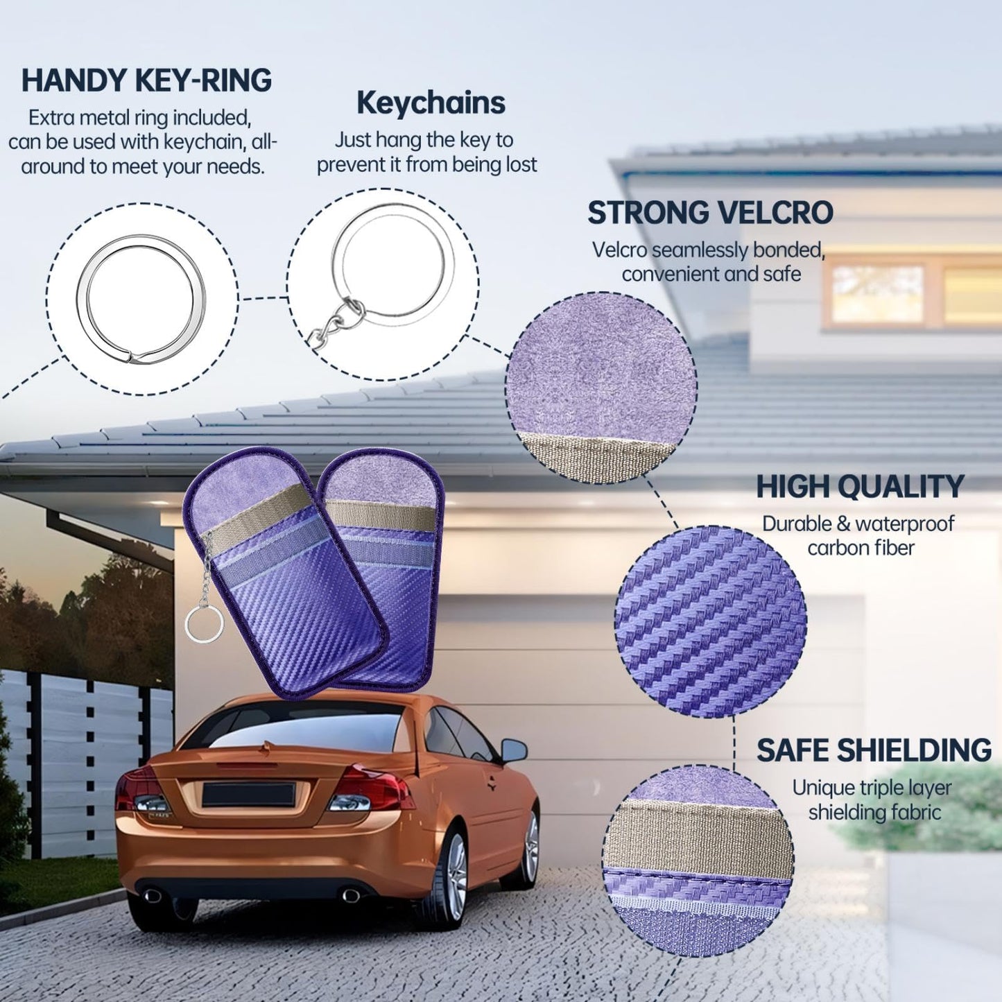 caslord 2 Pack Faraday Pouch for Car Keys