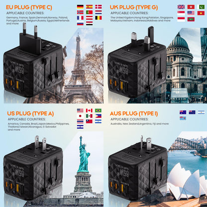 Bigfish Universal Travel Adapter, Travel Plug Adapter Worldwide