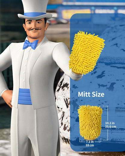 MR.SIGA Microfiber Car Wash Mitt, Chenille Wash Mitt for Car Washing