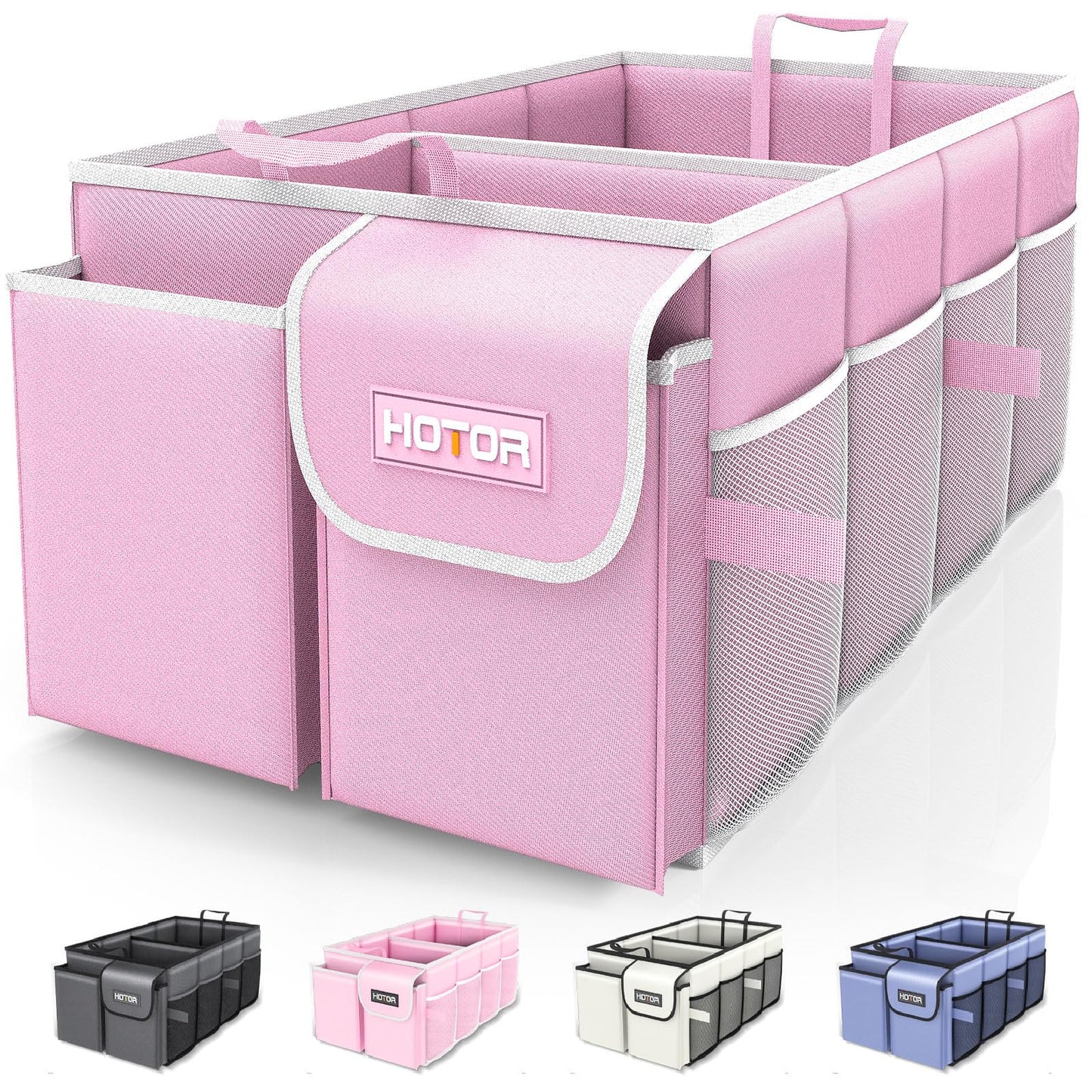 HOTOR Car Boot Oganiser - Auto Trunk Organizer Collapsible 2 Compartments