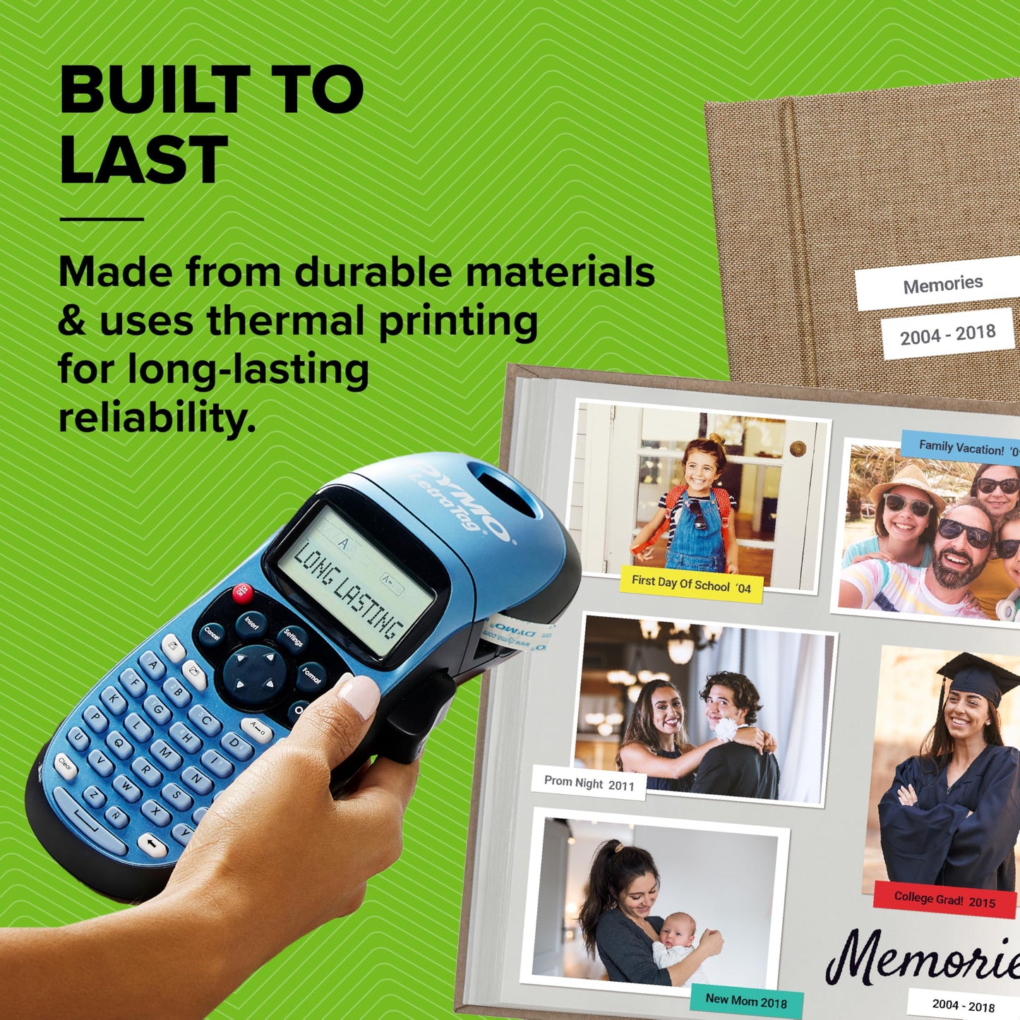 DYMO LetraTag LT-100H Handheld Label Maker | ABC Keyboard Label Printer with Easy-to-Use13 Character LCD Screen | for Home or Office | Blue