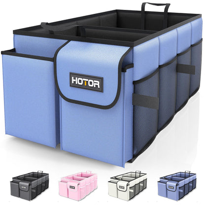 HOTOR Car Boot Oganiser - Auto Trunk Organizer Collapsible 2 Compartments