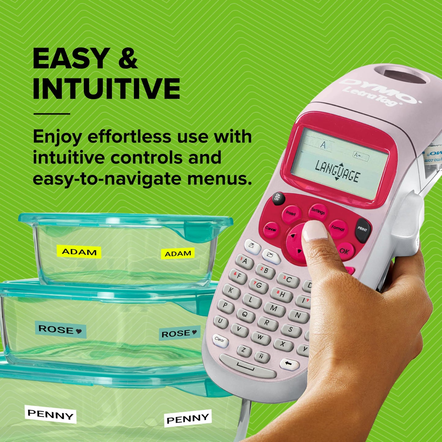 DYMO LetraTag LT-100H Handheld Label Maker | ABC Keyboard Label Printer with Easy-to-Use13 Character LCD Screen | for Home or Office | Blue