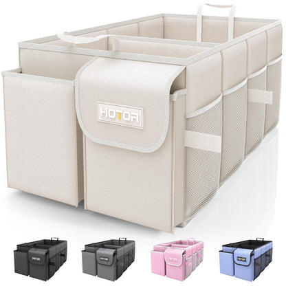 HOTOR Car Boot Oganiser - Auto Trunk Organizer Collapsible 2 Compartments